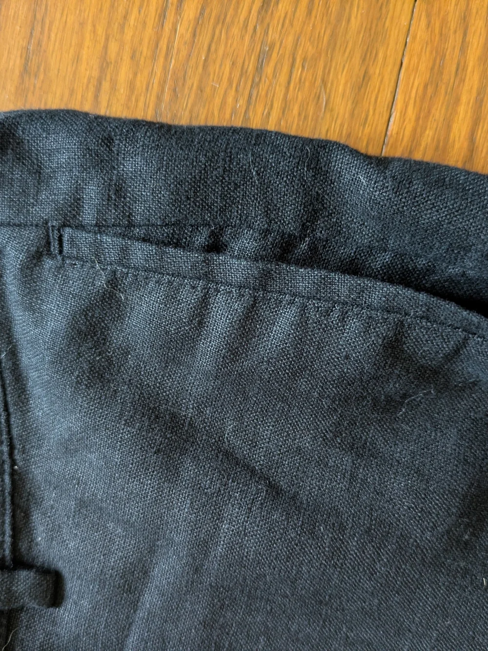 Banana Republic The Everyday Pant Black Wide-Leg Linen Trousers L